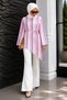 Vertical Stripe Detailed Asymmetrical Tunic Tsd260276 Pink - 3