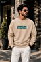 Men's Positive Thinking Printed Cycling Round Neck Casual Sweatshirt