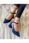 Dubai Dark Blue Suede 5 cm Heel Sandals - 2