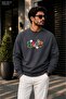Men's Lucky Vibes Printed Cycling Round Neck Casual Sweatshirt