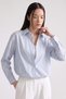 Women's Athlete Striped Long Sleeve Shirt - Blue