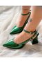 Dubai Green Silvery 5 cm Heel Sandals - 3
