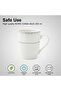 JUNA New Bone China Mug 355 ml – White Coffee & Tea Mug with Subtle Texture for Daily Use - 4