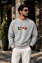 Men's Lucky Vibes Printed Cycling Round Neck Casual Sweatshirt
