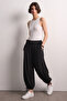 Women's Drawstring Shalwar Trousers - Black