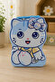 Blue Cute Cat Metal Lockable Piggy Bank |   Money Saving & Gift Giving