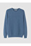 Vizyon New Season Blue Crew Neck Men's Knitwear Sweater - 4