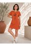 Women's Crew Neck Butterfly Print Mini Summer T-Shirt Dress - 4
