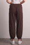 Women's Drawstring Shalwar Trousers - Bitter Brown - 3