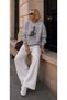 Gray Leopard 3D Printed Oversize T-Shirt - New Season Embellished - 3