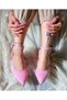 Dubai Pink Suede 5 cm Heel Sandals - 2