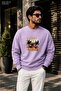 Men'Sbad Dreams Los Angeles Palm Tree Printed Cycling Round Neck Casual Sweatshirt