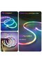 RGB LED Neon Rope Light 3 Meters, Smart App Controlled IC-RGB Strip with Full Color Effects, Music Sync, Timing, Infrared Remote, Flexible Neon Design and IP68 Protection for Bedroom, Gam - 2