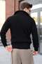 Black Half-Zip Turtleneck Men's Knitwear Sweater E7513 - 2
