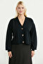 Sleeve Cuff Detailed Knitwear Cardigan - Black