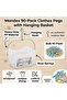 90-Pack Clothes Pegs with Hanging Basket, 7cm Small Plastic Laundry Clips with Steel Springs - 5