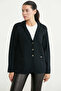 Oversize Pocketed Knitwear Jacket - Black - 3