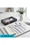 Alora 16Pcs Stainless Steel Cutlery Set,Silver|4NDinnerFork,4NKnife,4NSpoon&4NTeaSpoon - 6
