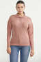 Polo Collar Buttoned Knit Sweater - Rose - 2