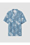 Blue Patterned Poplin Boys' Shirt - 2