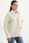 Oversize Pocketed Knitwear Jacket - Stone - 4