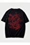 Soul Dragon Printed Oversize Boxy Cut Unisex 100% Cotton Tshirt (190 Gsm) - 4