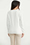 Zero Collar Motif Knitwear Sweater - Bone - 5