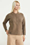 Polo Collar Buttoned Knitwear Cardigan - Milk Coffee - 5