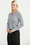 Knitwear Cardigan with Zipper Closure and Pockets - Gray - 4