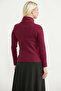 Full Fisherman Buttoned Knitwear Sweater - Burgundy - 6