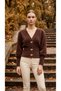 Fashionable V-Neck, Metal Buttoned, Stylish Cardigan - 2