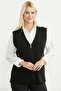 Zippered Wool Knitwear Vest - Black - 3