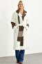 Belted Long Knit Cardigan - Bone - 2