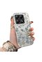Mi 14t Pro Compatible Blue Flower and Ribbon Hard Phone Case, Shock Protection