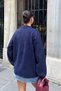 Women's Navy Blue Button Detailed Ultra Soft Premium Knitwear Cardigan - 7