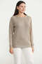 Hair Braid Motif Casual Knitwear Sweater - Beige - 4