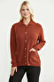 Collared Buttoned Knitwear Cardigan - Tile