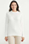 Zero Collar Motif Knitwear Sweater - Bone