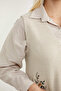 Zippered Wool Knitwear Vest - Stone - 5