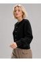 Crew Neck Buttoned Textured Knit Patterned Long Sleeve Cropped Knitwear Cardigan Aw26Hi0021 - 2