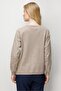 Women's Crew Neck Diamond Pattern Knit Sweater Mink - 5