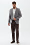 Gedson Men's Brown Linen Look Slim Fit Spring-Summer Sports Blazer Jacket - 3