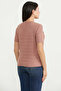 Short Sleeve Button Detailed Knitwear Cardigan - Rose - 6