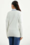 Oversize Buttoned Knitwear Cardigan with Pockets - Bone - 5