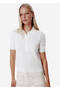 Fine Knit Mine Button Ecru Polo Knitwear Top - 4