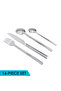 JAMIE 16 Pcs Stainless Steel Cutlery Set, Silver|4NDinnerFork,4NKnife,4NSpoon&4NTeaSpoon - 5