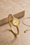 Women's Pinterest Model Gold Color Steel Strap Wristwatch - 4