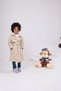 Girl's Trench Coat with Belt, Stylish Seasonal Oversized Trench Coat - 5