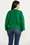 Sleeve Cuff Detailed Knitwear Cardigan - Green - 5