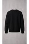 Men's Black Crew Neck Sweatshirt 3 Yarn Soft Fabric - 3